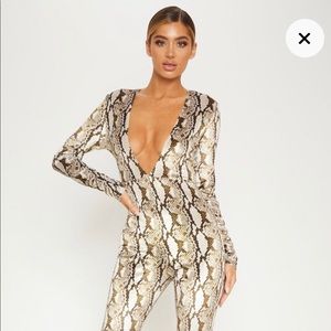 Snake skin Jumpsuit Size 8 (M) Brand new with tags